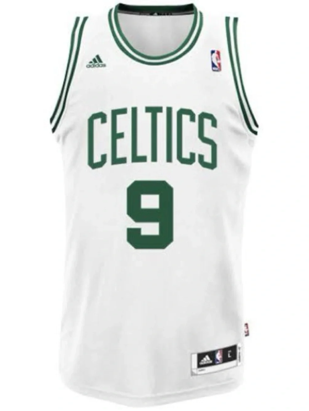 adidas White and Green Celtics #9 Basketball Jersey RARE
